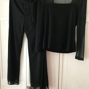 Susie in the city top with MSK pants